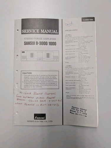 Sansui 3000 1000 - sansui, b-3000/1000