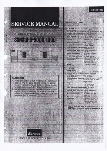 Manuale servizio per sansui - di,